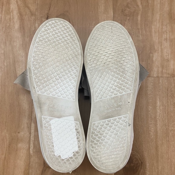 🎁 Buscemi Italian Sneakers Low Tops With Bow /Size 38 size 8 Glitter Beige 🎁 - Picture 14 of 16